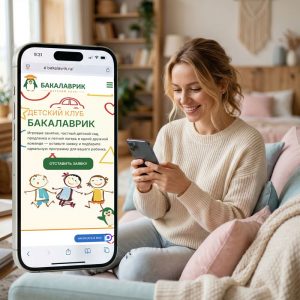 Сайт-визитка детского клуба Бакалаврик Ставрополь